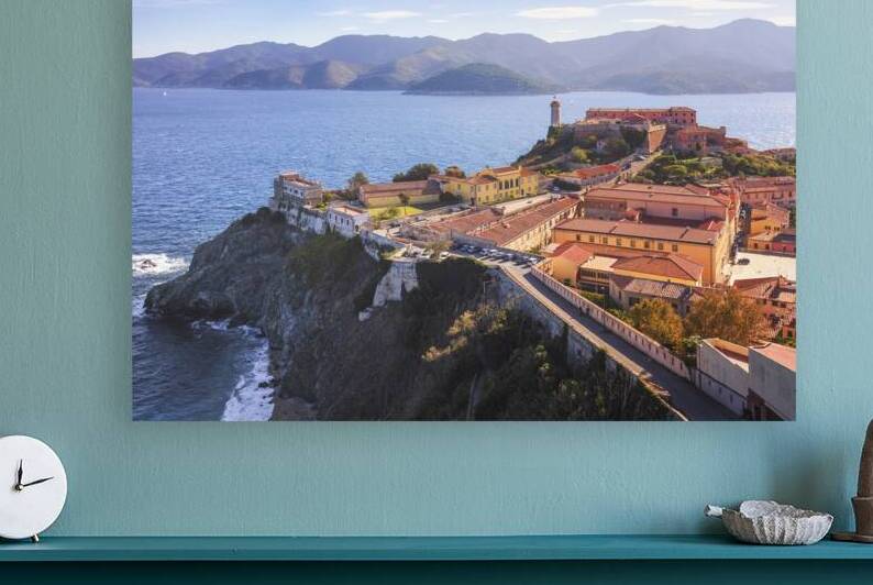 Elba island Portoferraio view. Lighthouse and fort. Italy by Stefano Orazzini