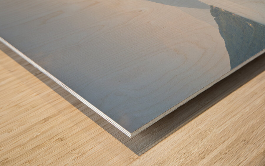 Colonno village in Lake Como. Italy Wood print