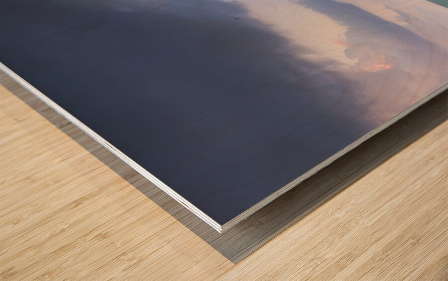 Boccale castle on the rocks and rough sea. Italy Wood print