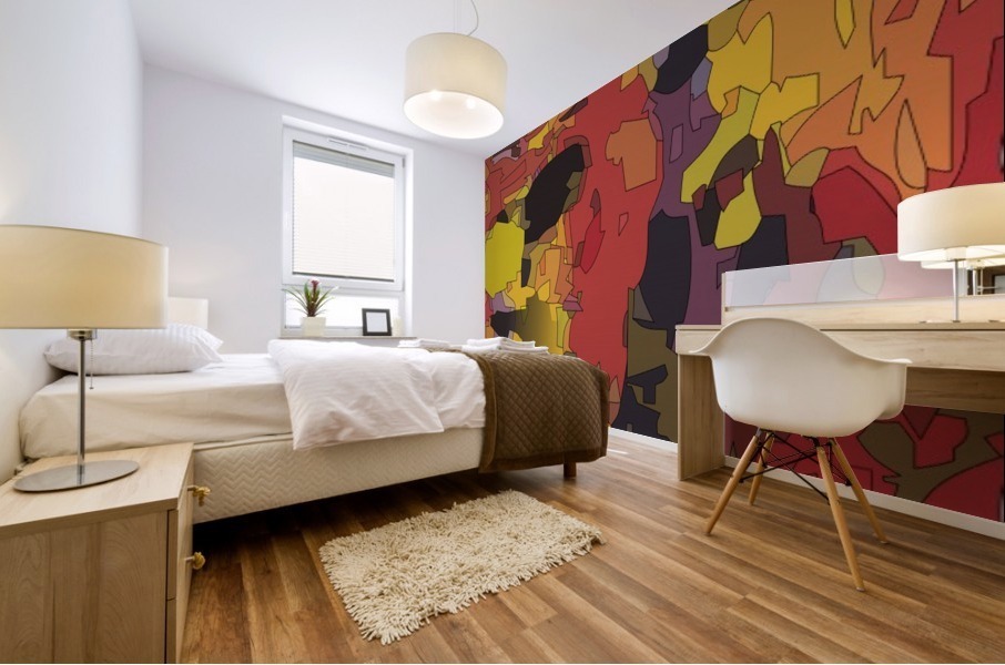 misdirected anger Mural print