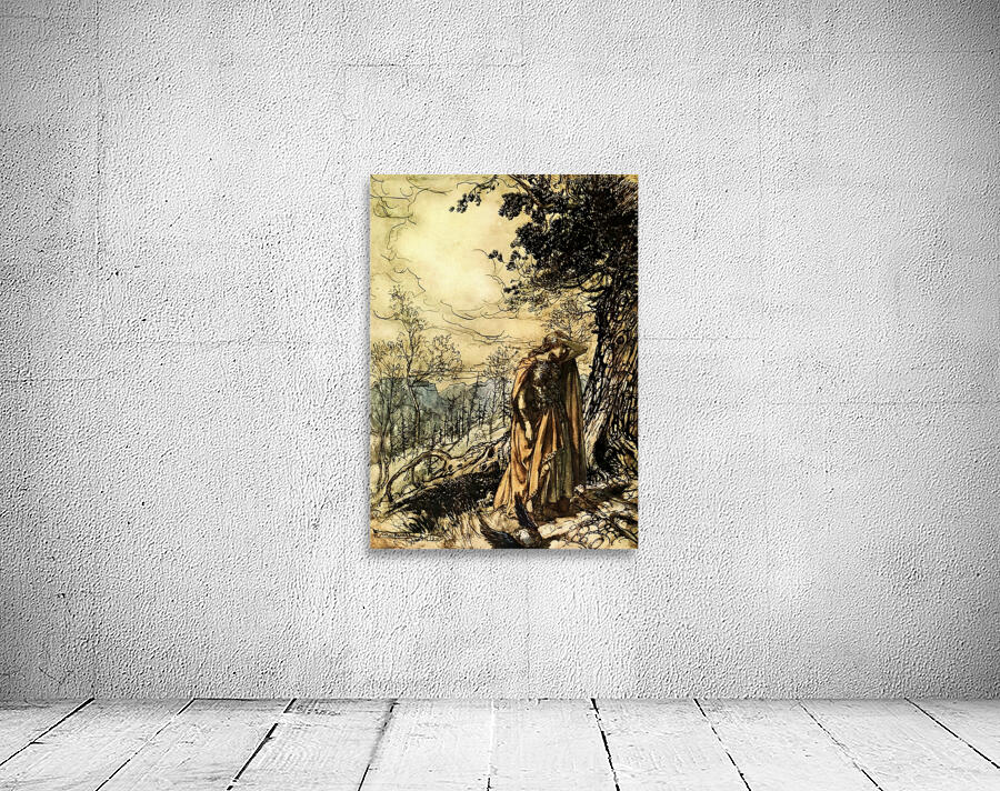 Brunhilde Dazed and Alarmed by Arthur Rackham by Fabricci Wall Art