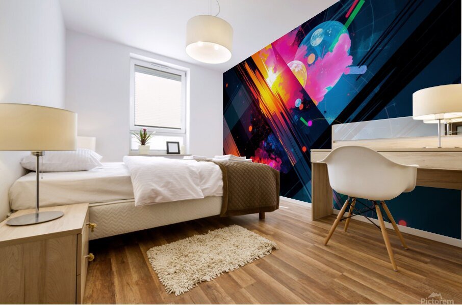 Abstract Cosmic Explosion Mural print