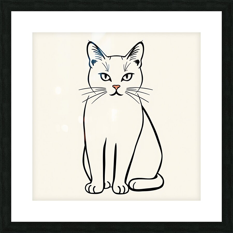 Cubist Cat Picture Frame print