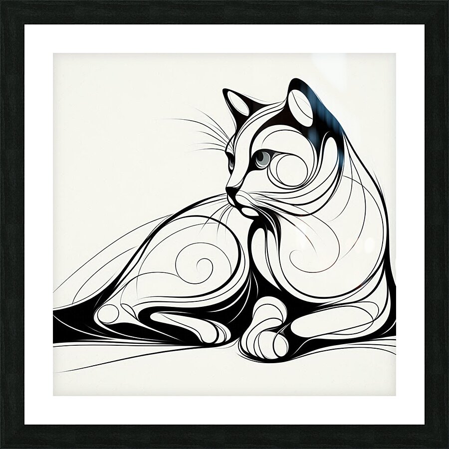 Abstract Cat Picture Frame print