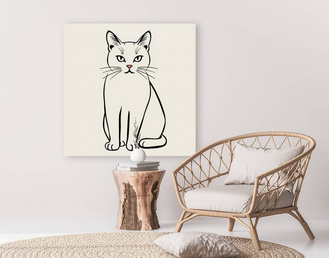 Cubist Cat Reproduction