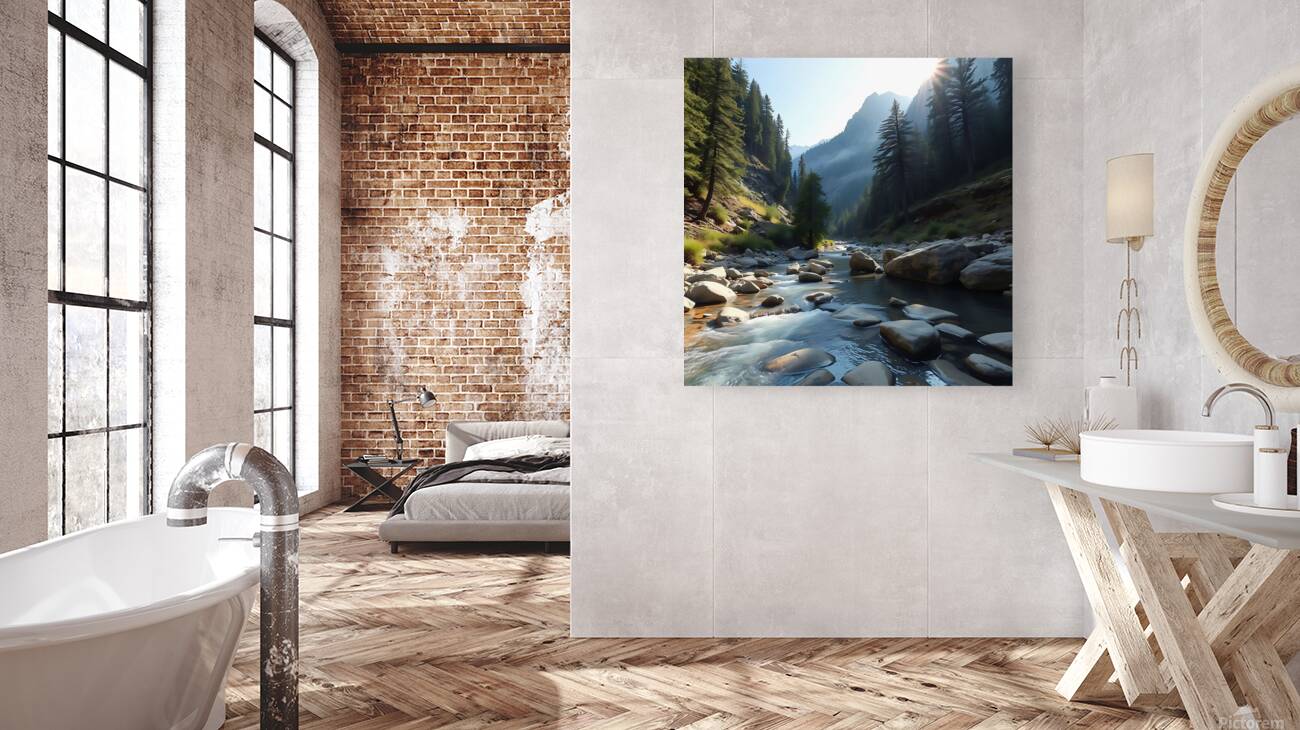 Calm Mountain Valley  Reproduction