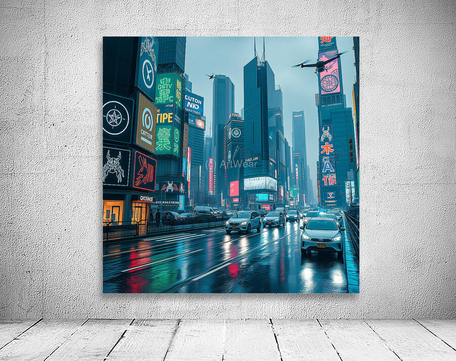 A Cyberpunk Cityscape  Wall Preview