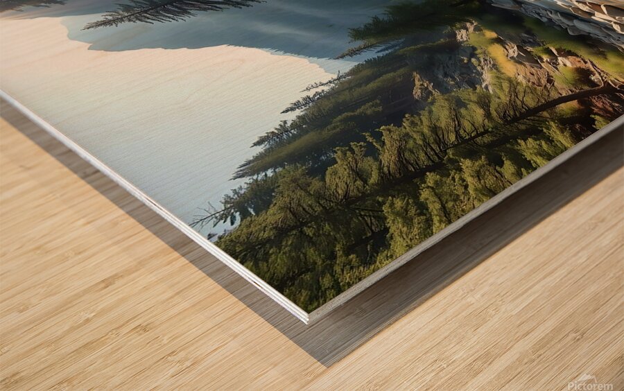 Calm Mountain Valley  Wood print