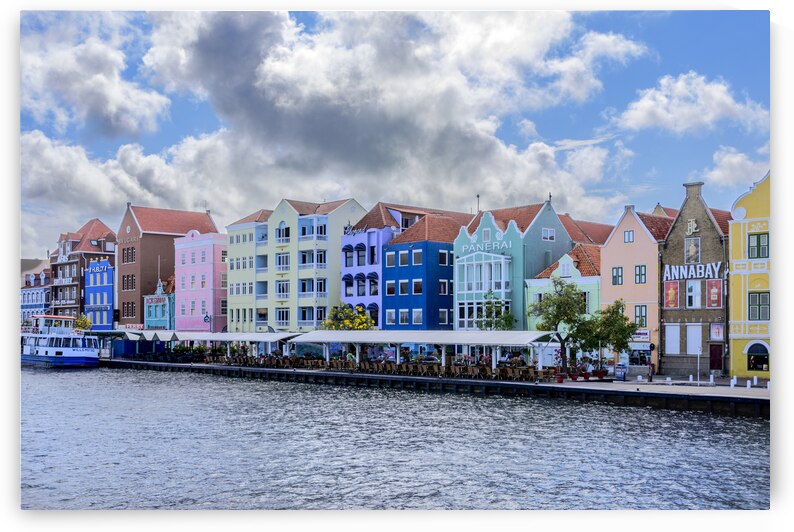 Colorful Punda District of Willemstad Curacao by Debra Martz Photography
