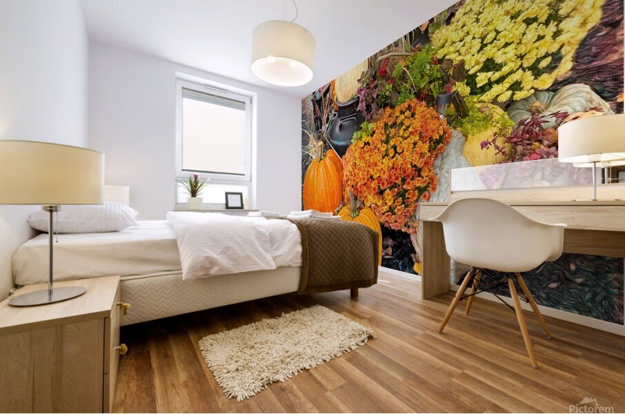 Decorated for Autumn Mural print