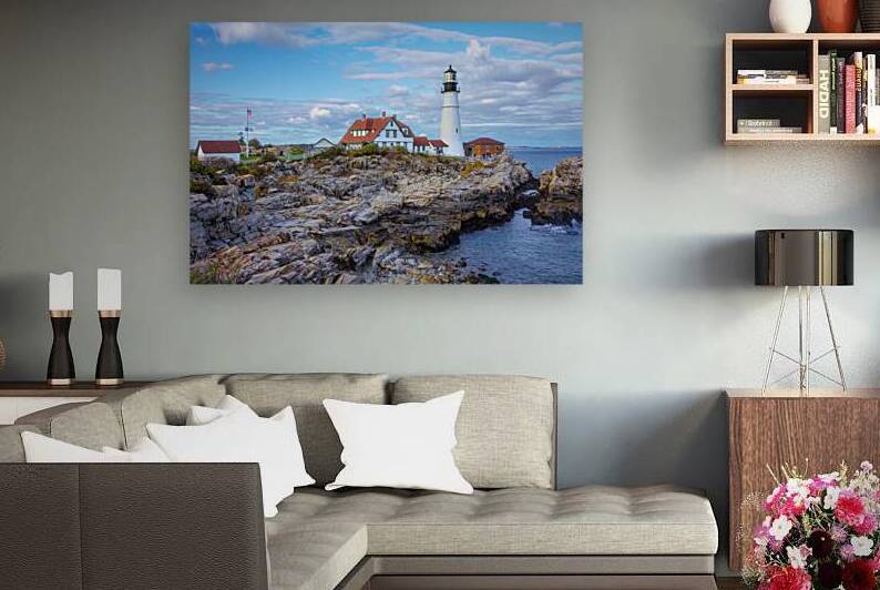 Portland Head Lighthouse Maine Rugged Landscape by Debra Martz Photography