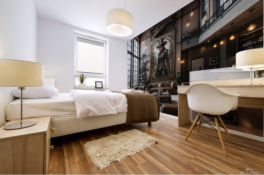  Loft  Wild West Steampunk Mural print