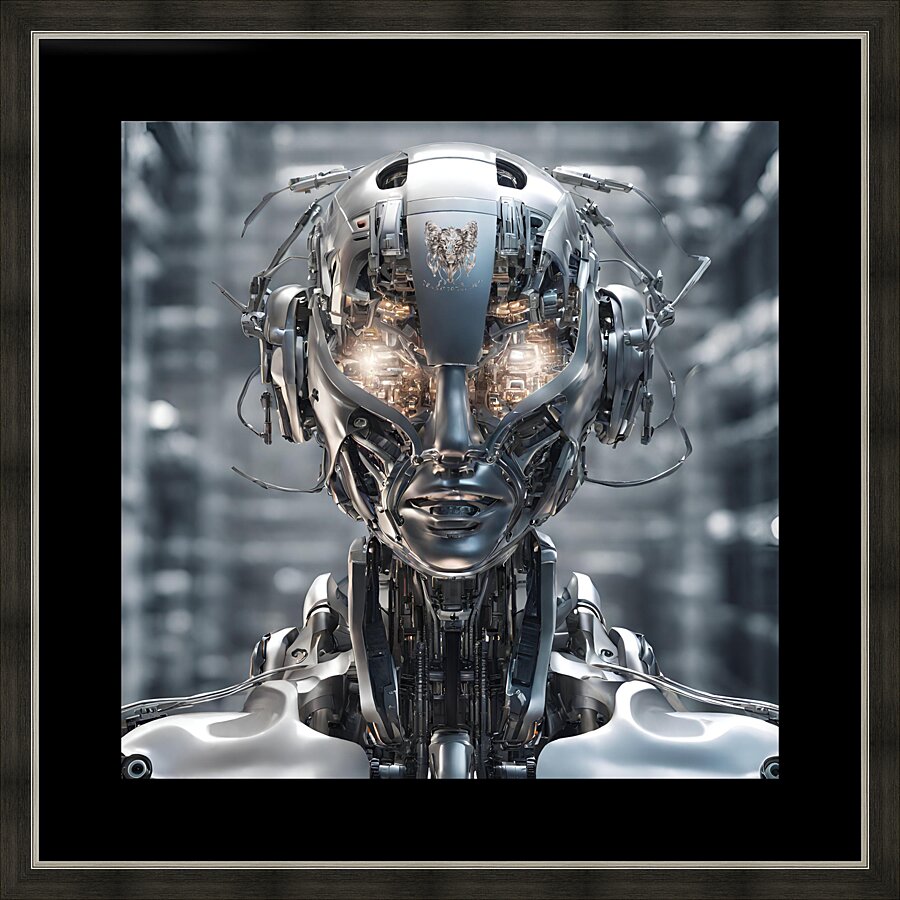 Psychotronic robot Picture Frame print