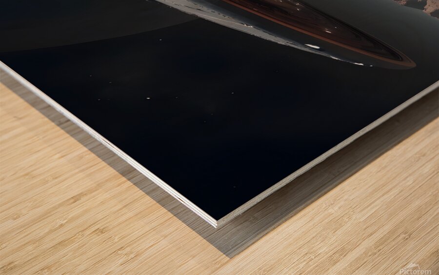 Desert Mystery – A massive UFO over the desert Wood print