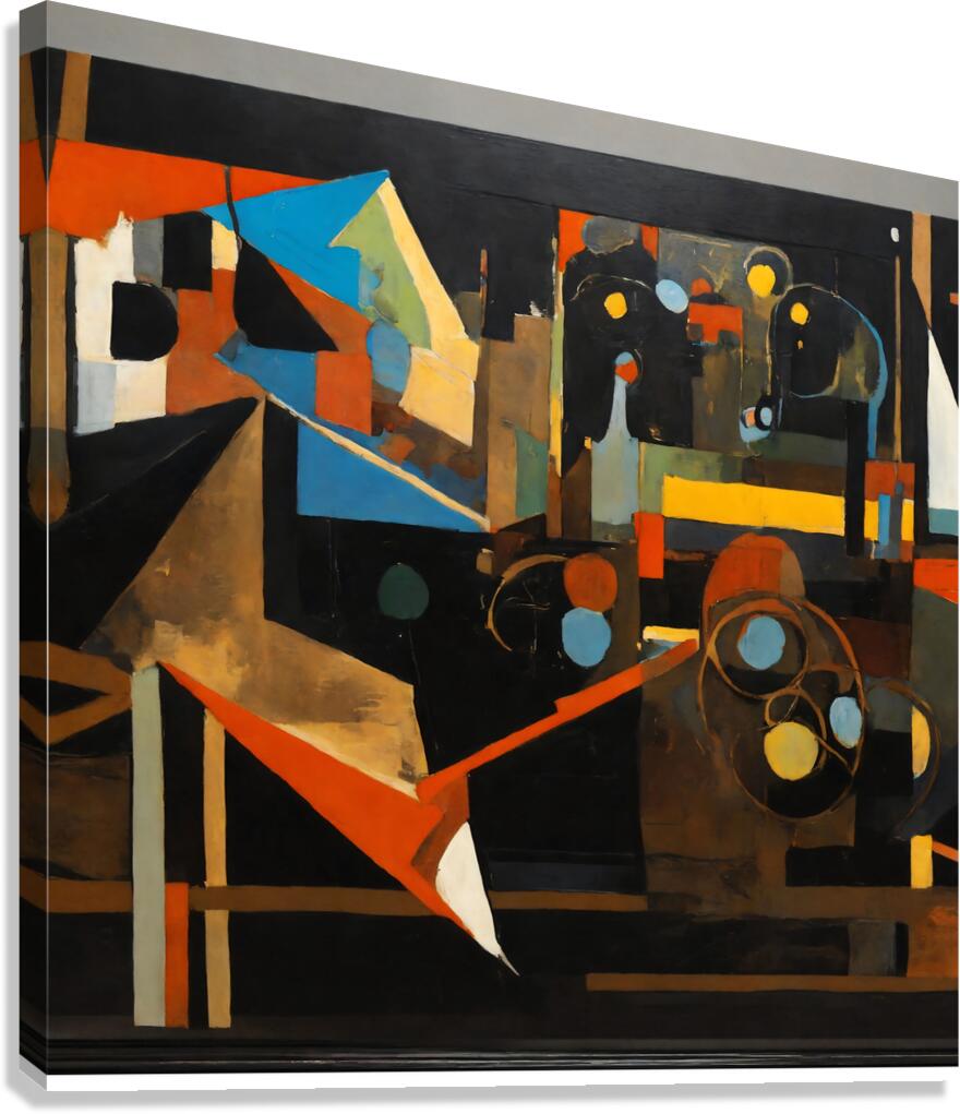 Side Light and Shadow: A Dramatic Study in Abstract Figuration” Canvas Print