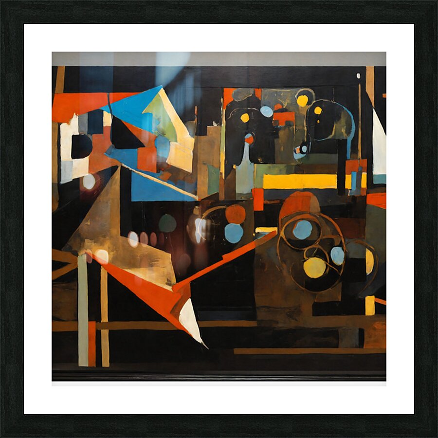 Side Light and Shadow: A Dramatic Study in Abstract Figuration” Picture Frame print