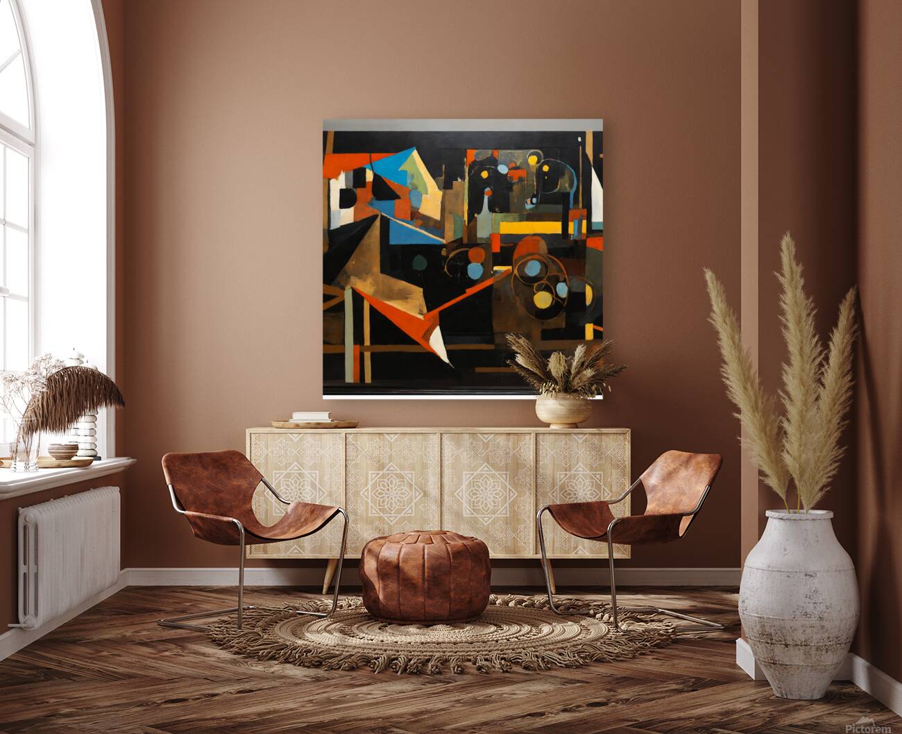 Side Light and Shadow: A Dramatic Study in Abstract Figuration” Reproduction