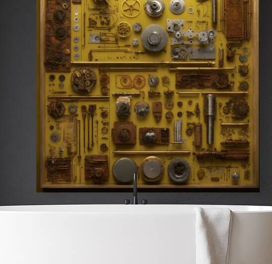 “Ordered Chaos: Mechanical Knolling in Luminous Depth” by oufkiy99