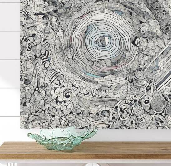 “Entangled Marks: A Textural Exploration in Doodle Art” by oufkiy99