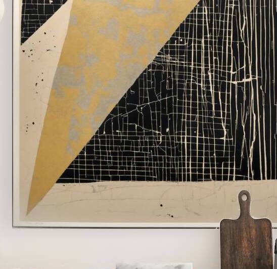 “Soft Breaks: Fragmentation Through Linocut Texture” by oufkiy99