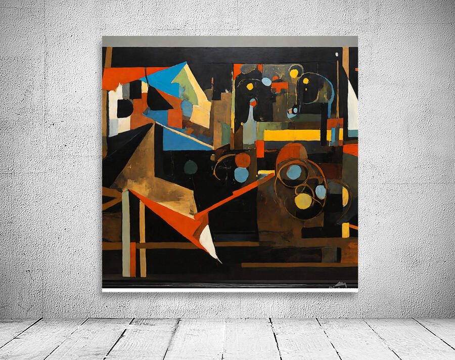 Side Light and Shadow: A Dramatic Study in Abstract Figuration” Wall Preview