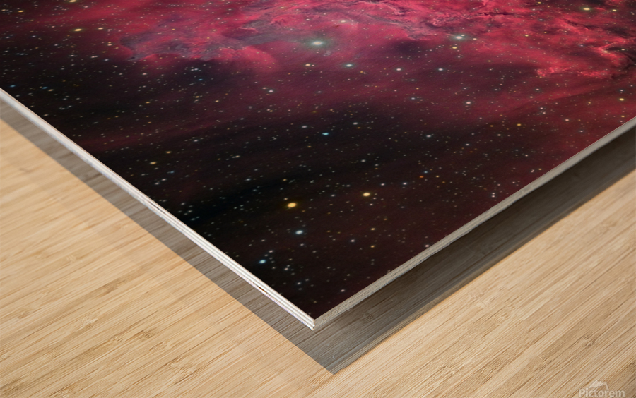 Flaming Star Nebula Wood print