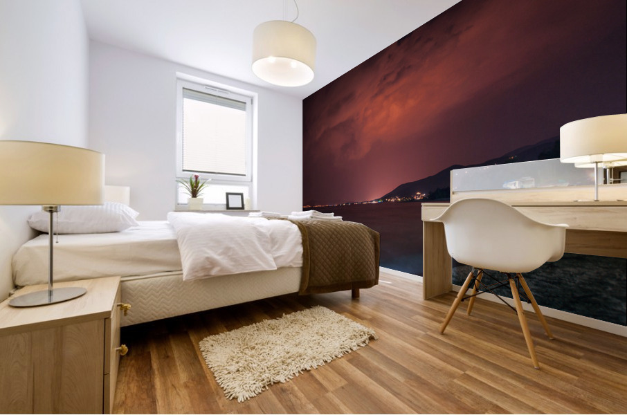 red sky Mural print