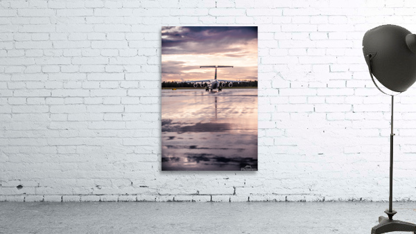 sunset plane Wall Preview