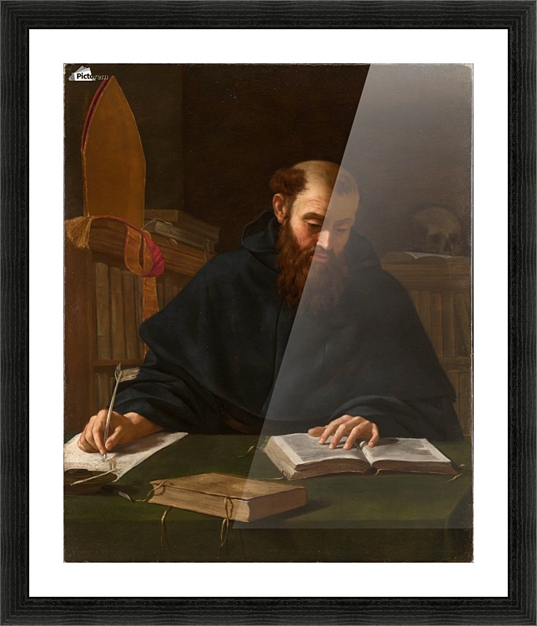 Saint Augustine in his study Picture Frame print