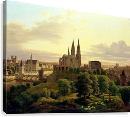 Una ciudad medieval Canvas Print