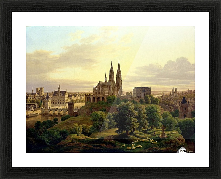 Una ciudad medieval Picture Frame print