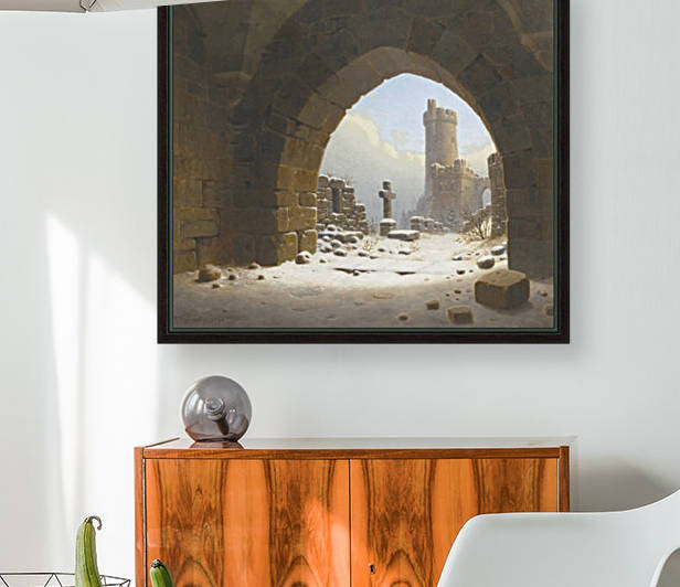 Ruins on the edge of the city by Carl Hasenpflug