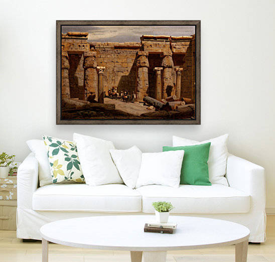 Court of the Medinet-Habu temple by Carl Werner