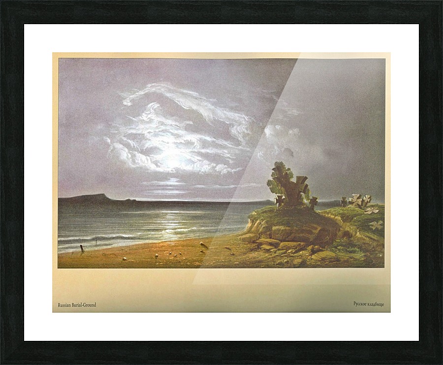Russian burial ground Picture Frame print