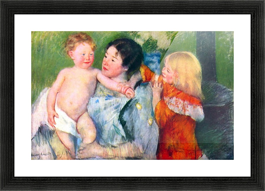 After the bath Picture Frame print