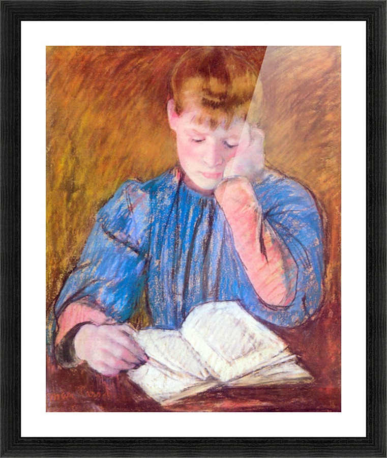Thoughtful reader Picture Frame print