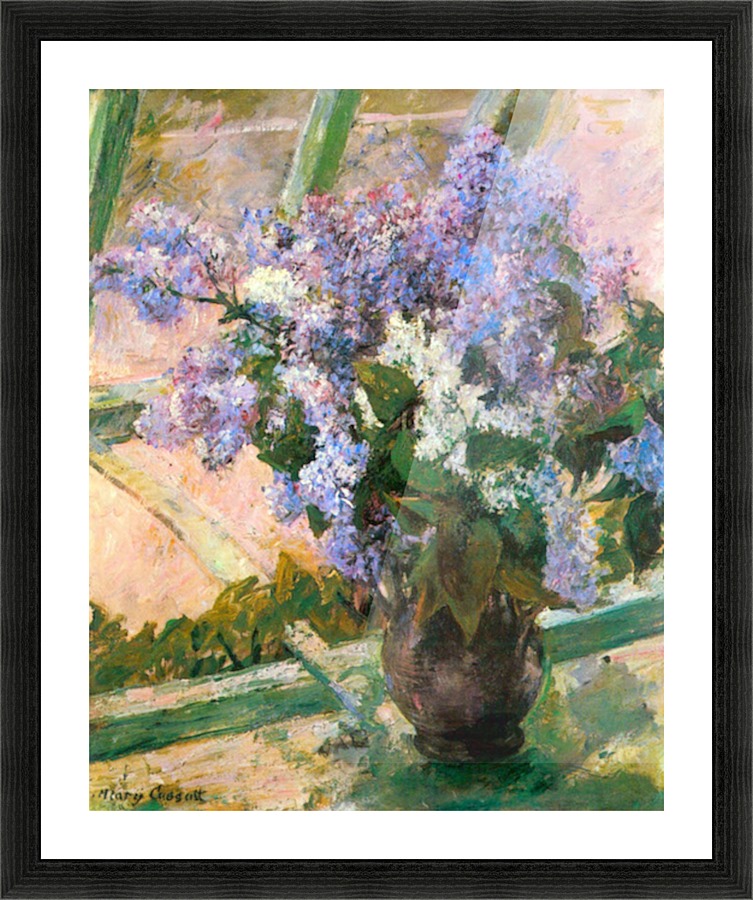Flowers in the window Picture Frame print