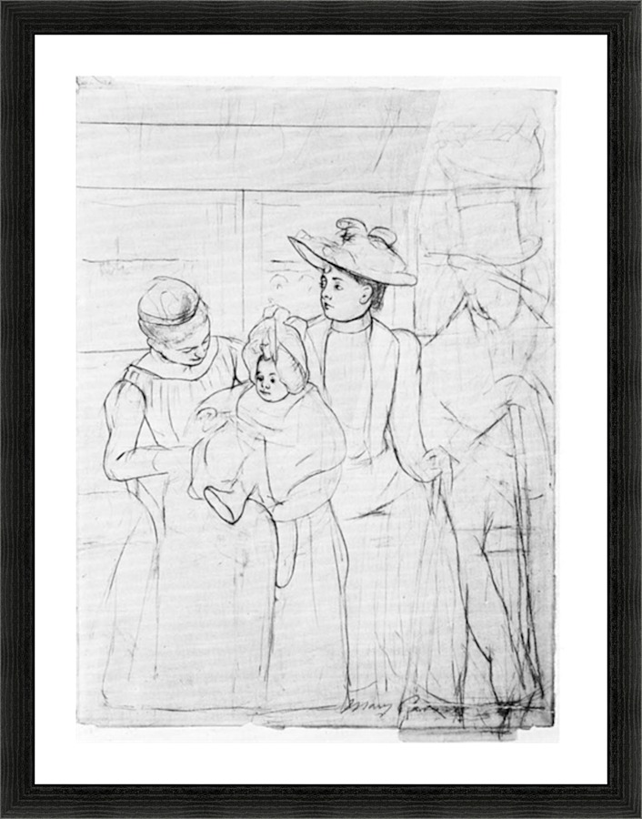 In the bus Picture Frame print