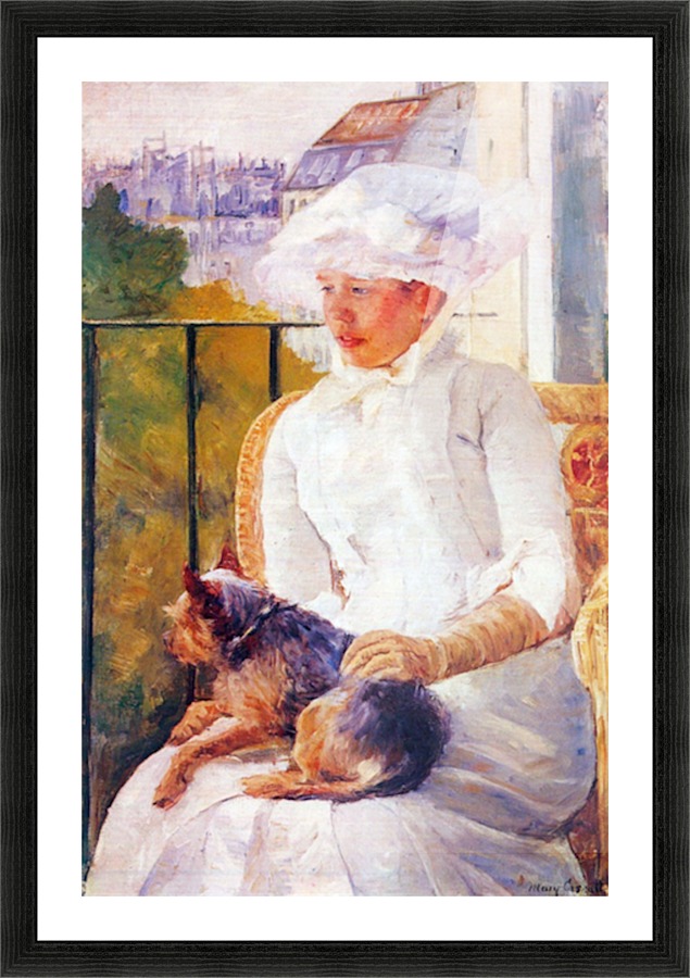 Lady with dog Picture Frame print