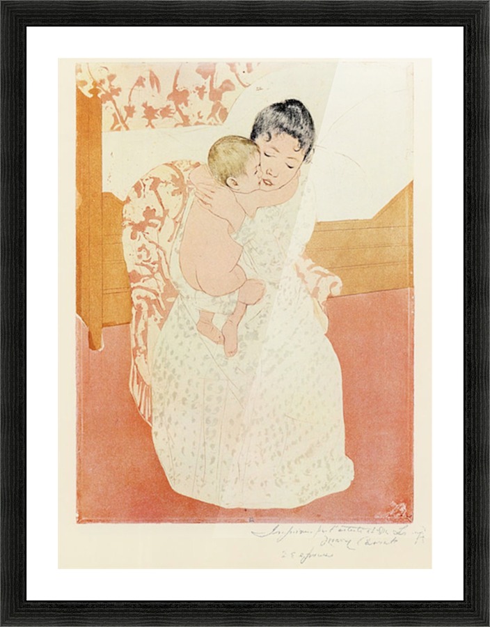 Motherly tenderness Picture Frame print