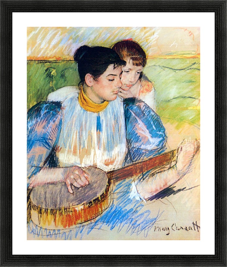The banjo lesson Picture Frame print