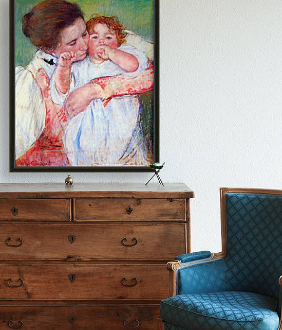 Anne Klein from the mother embraces by Casatt by Cassatt