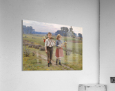 Children walking home Acrylic Print