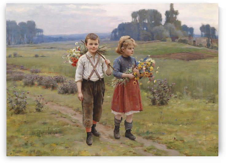 Children walking home by Cesar Pattein