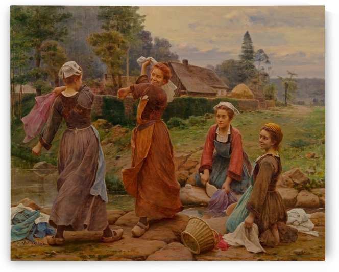 Doing the wash, 1905 by Cesar Pattein