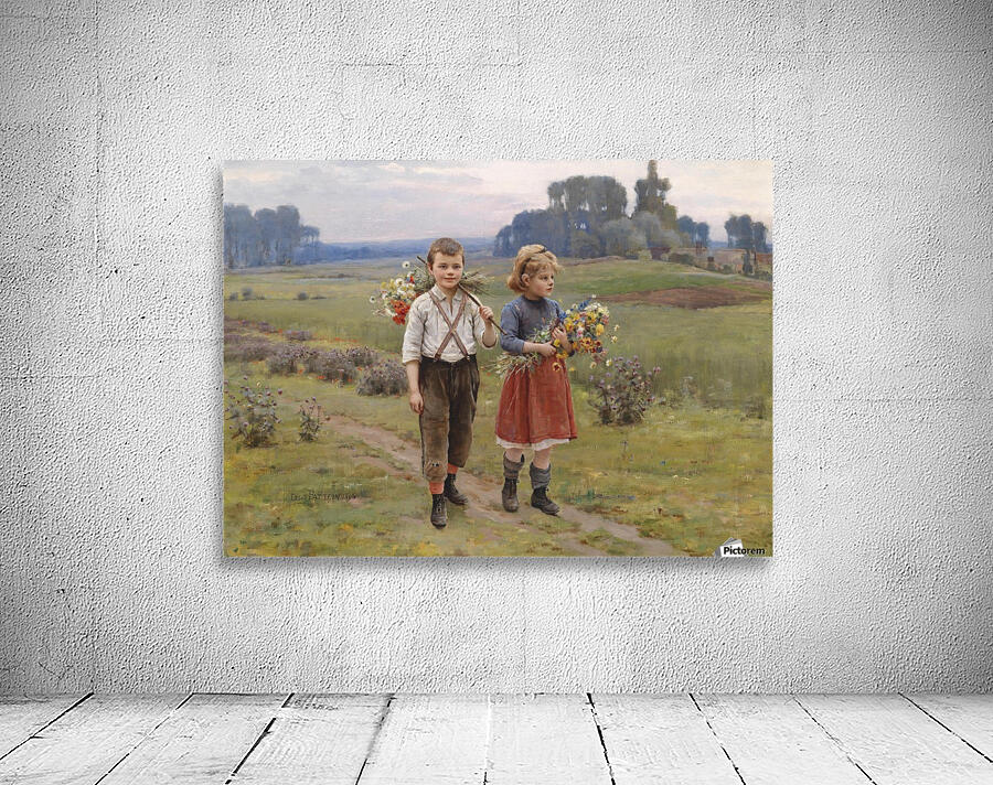 Children walking home Wall Preview