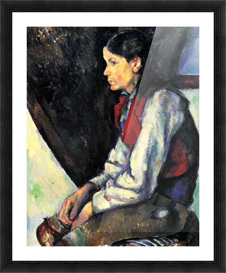 Boy with Red Vest Picture Frame print