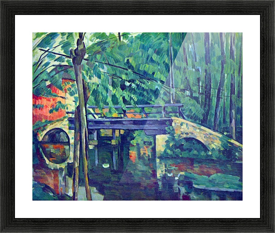 Bridge in the forest Picture Frame print