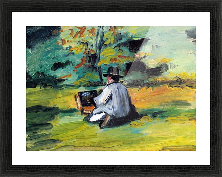 Painter at Work Picture Frame print