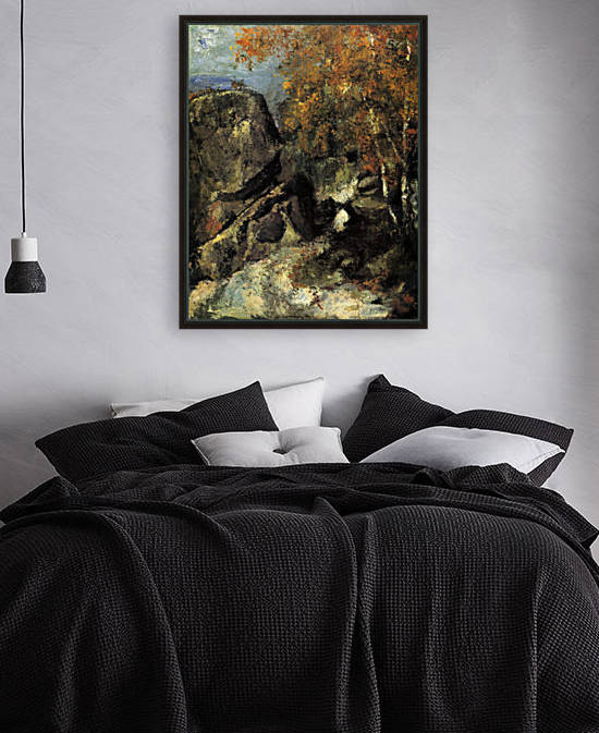 Rocks in Fountanbleu Forest by Cezanne
